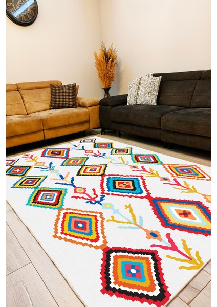 Drom Kaymaz Halı Makinede Yıkanabilir Şönil Kilim modelleri