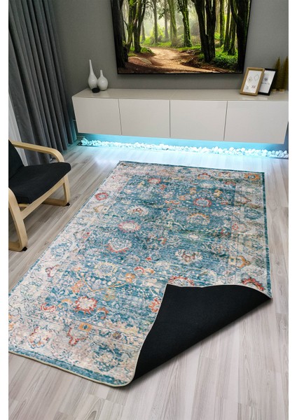 Drom Kaymaz Halı Makinede Yıkanabilir Şönil Kilim