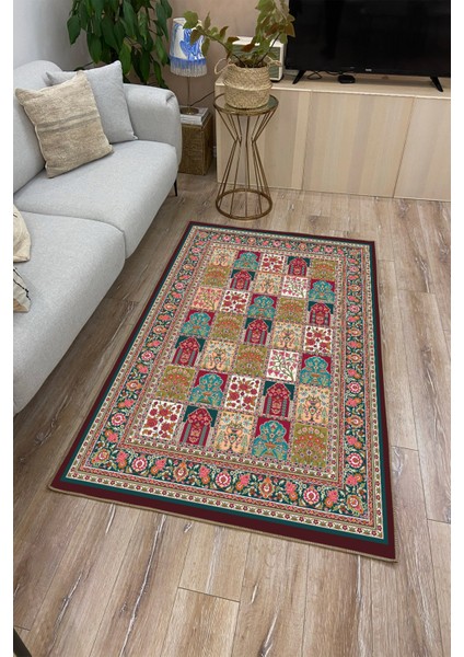 Drom Kaymaz Halı Makinede Yıkanabilir Şönil Kilim