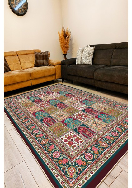 Drom Kaymaz Halı Makinede Yıkanabilir Şönil Kilim