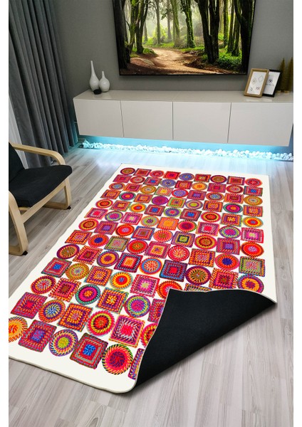 Drom Kaymaz Halı Makinede Yıkanabilir Şönil Kilim fırsatları