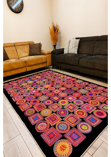 Drom Kaymaz Halı Makinede Yıkanabilir Şönil Kilim fırsatları