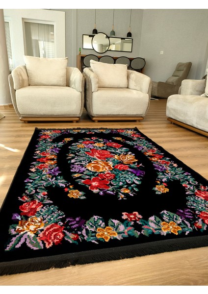 Drom Kaymaz Halı Makinede Yıkanabilir Şönil Kilim