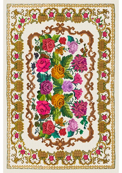 Drom Kaymaz Halı Makinede Yıkanabilir Şönil Kilim