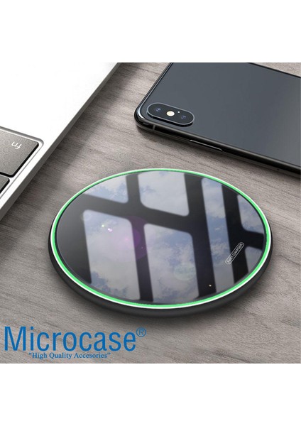 Universal 10W Wireless Kablosuz Hızlı Şarj Pedi Fast Wireless Charger Pad - AL4004