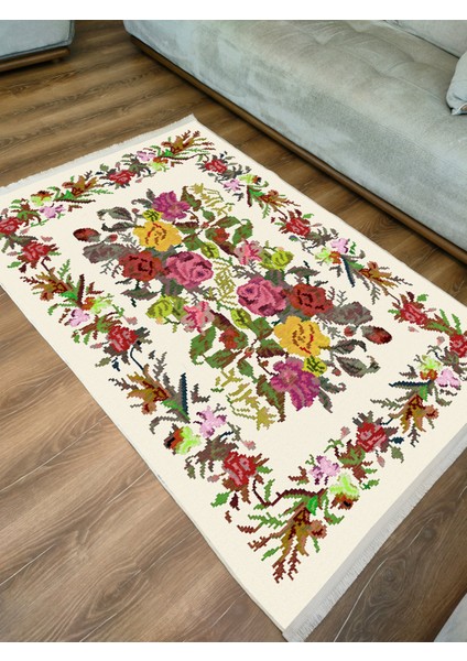 Drom Kaymaz Halı Makinede Yıkanabilir Şönil Kilim
