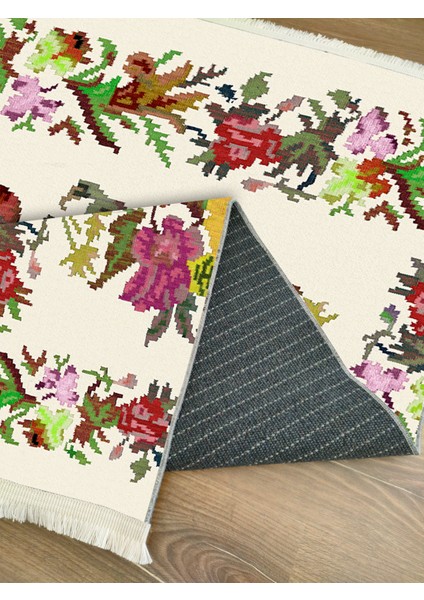 Drom Kaymaz Halı Makinede Yıkanabilir Şönil Kilim