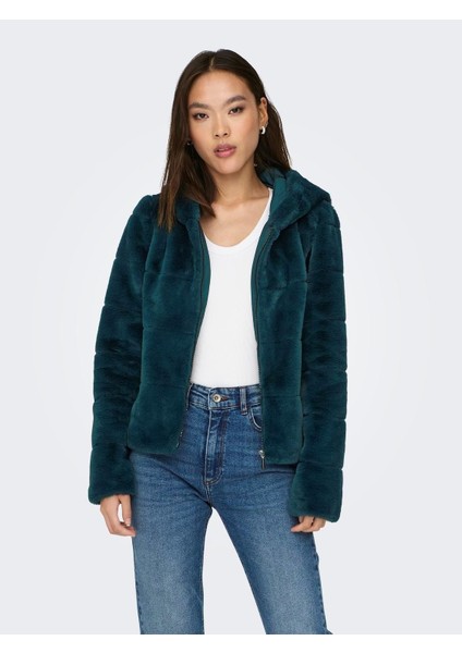 Onlnewchris Fur Hooded Jacket cc Otw Kadın Mont