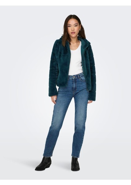 Onlnewchris Fur Hooded Jacket cc Otw Kadın Mont