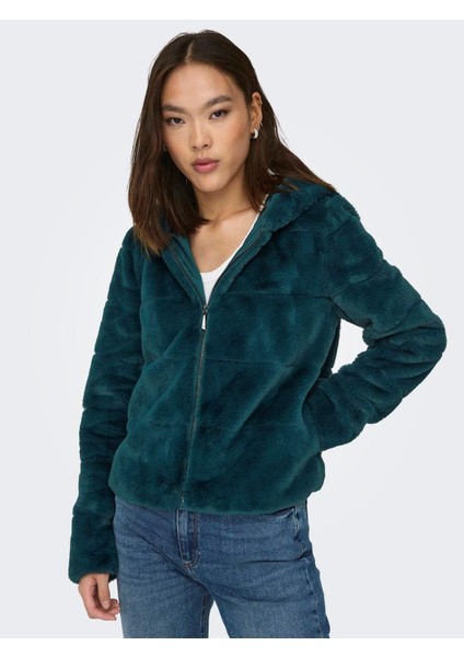 Onlnewchris Fur Hooded Jacket cc Otw Kadın Mont
