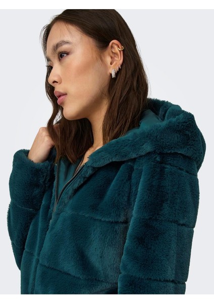 Onlnewchris Fur Hooded Jacket cc Otw Kadın Mont