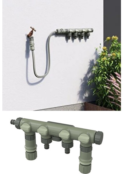 Bahçe Musluk Dağıtıcı Aparat 4 Çıkışlı Vanalı Musluk Aparatı modelleri