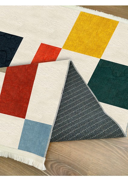 Drom Kaymaz Halı Makinede Yıkanabilir Şönil Kilim