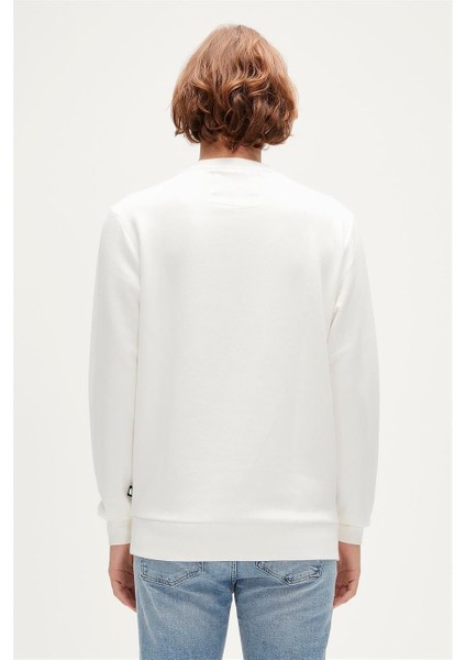 Rebel Crewneck Erkek Beyaz Sweatshirt 23.02.12.019-C04 fırsatları