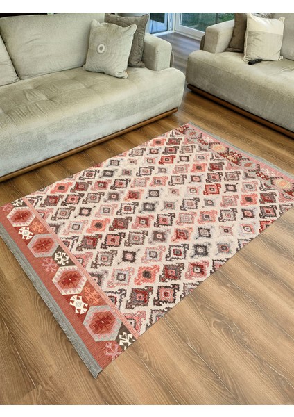 Drom Kaymaz Halı Makinede Yıkanabilir Şönil Kilim