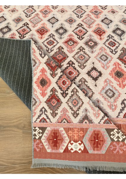 Drom Kaymaz Halı Makinede Yıkanabilir Şönil Kilim