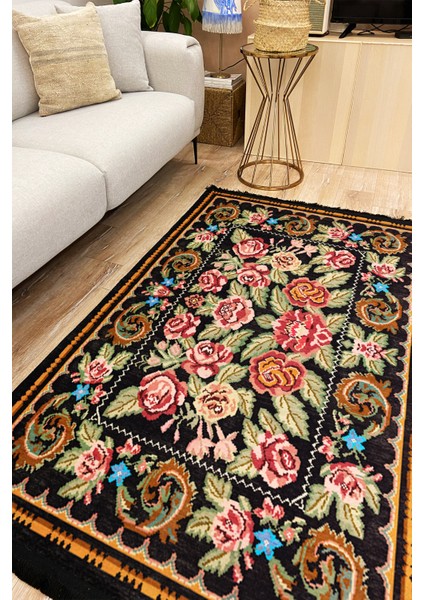 Drom Kaymaz Halı Makinede Yıkanabilir Şönil Kilim