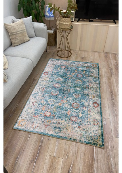 Drom Kaymaz Halı Makinede Yıkanabilir Şönil Kilim