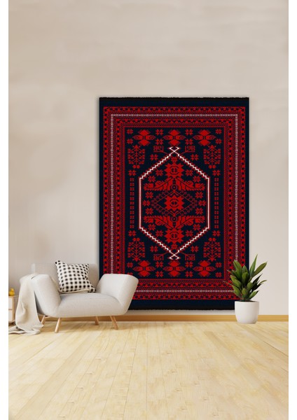 Drom Kaymaz Halı Makinede Yıkanabilir Şönil Kilim