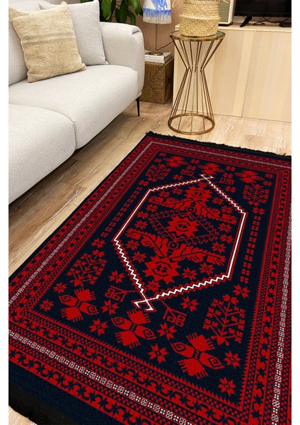 Drom Kaymaz Halı Makinede Yıkanabilir Şönil Kilim