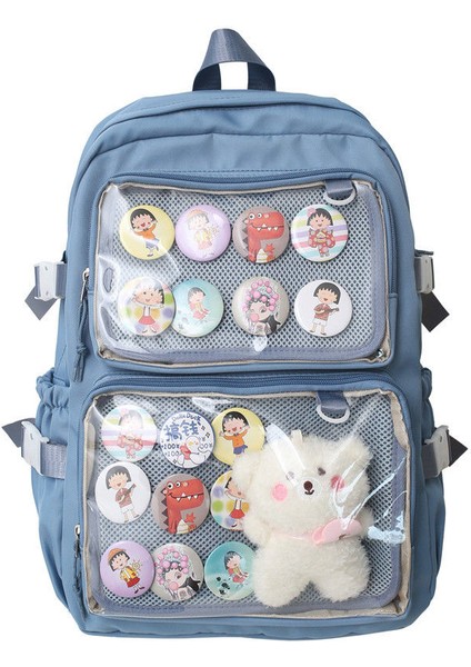 Japon Tatlı Chibi Maruko Rozetli Okul Çantası (Yurt Dışından)