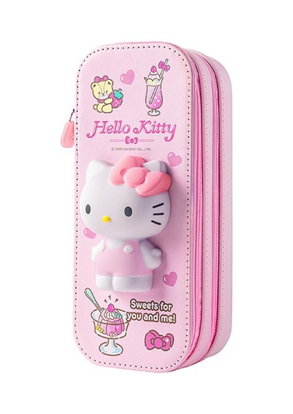 Iigen Cute Kitty 3D Dekompresyon Çift Katmanlı Kalem Kutusu (Yurt Dışından)