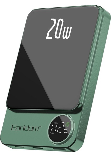 Earldom PD23 5.000 Mah 20W Kablosuz Şarjlı Hızlı Şarj Mini Powerbank