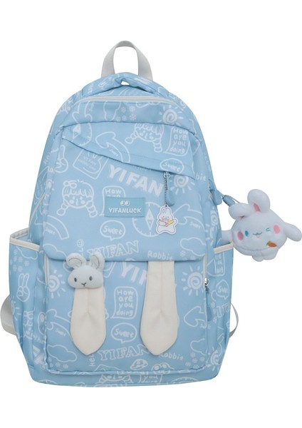 Öğrenci Okul Kadın Büyük Kapasiteli Tavşan Kulakları Sırt Sevimli Okul Çantası (Yurt Dışından)