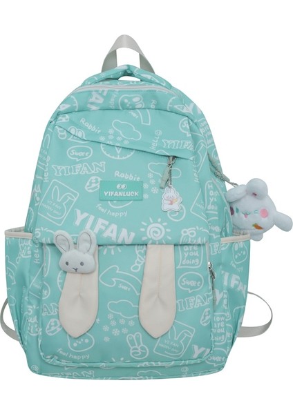 Öğrenci Okul Kadın Büyük Kapasiteli Tavşan Kulakları Sırt Sevimli Okul Çantası (Yurt Dışından)