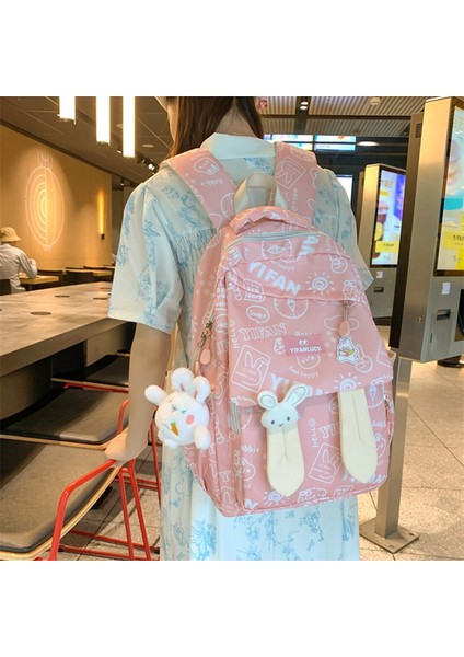 Öğrenci Okul Kadın Büyük Kapasiteli Tavşan Kulakları Sırt Sevimli Okul Çantası (Yurt Dışından) fiyatları