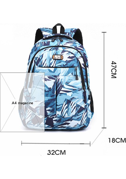 Kamuflaj Sırt Öğrenci Büyük Kapasiteli Okul Eğlence Seyahat Bilgisayar Sırt Çantası (Yurt Dışından) indirimleri