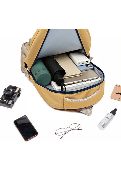 Öğrenci Açık Renk Kontrast Sırt Büyük Kapasiteli Okul Çantası (Yurt Dışından) fırsatları