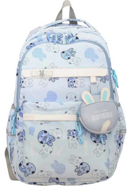 Kampüs Sırt Kore Tarzı Sevimli Tavşan Baskılı Öğrenci Okul Çantası (Yurt Dışından)