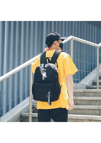 Kore Tarzı Kanvas Sırt Bilgisayar Sırt Seyahat Öğrenci Okul Çantası (Yurt Dışından) fiyatları