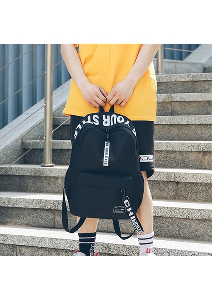 Kore Tarzı Kanvas Sırt Bilgisayar Sırt Seyahat Öğrenci Okul Çantası (Yurt Dışından) modelleri