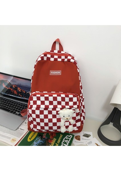 Öğrenci Okul Kampüs Ekose Sırt Büyük Kapasiteli Sırt Çantası (Yurt Dışından) modelleri