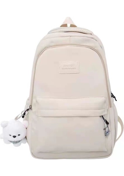 Düz Renk Sırt Öğrenci Büyük Kapasiteli Okul Kız Sırt Çantası (Yurt Dışından)