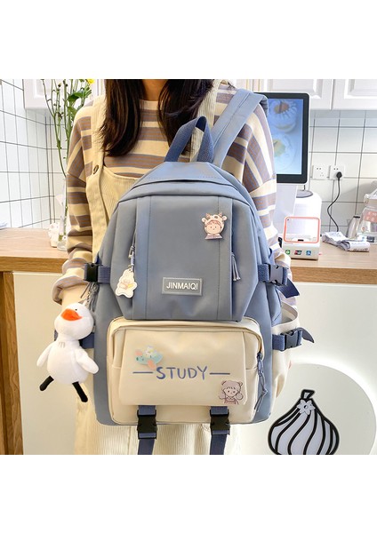Kız Öğrenci Kampüsü Kanvas Okul Büyük Kapasiteli Sırt Çantası (Yurt Dışından) fiyatları