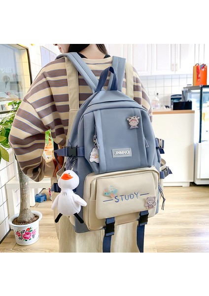 Kız Öğrenci Kampüsü Kanvas Okul Büyük Kapasiteli Sırt Çantası (Yurt Dışından) modelleri