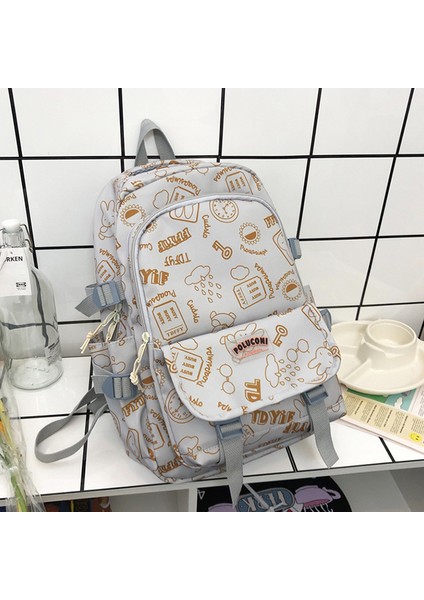 Kore Tarzı Sırt Kampüs Büyük Kapasiteli Eğlence Okul Çantası (Yurt Dışından) fırsatları