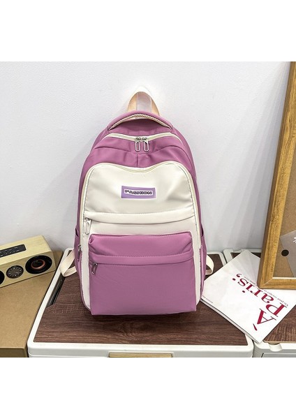 Kontrast Renkli Sırt Öğrenci Büyük Kapasiteli Okul Çantası (Yurt Dışından) fiyatları