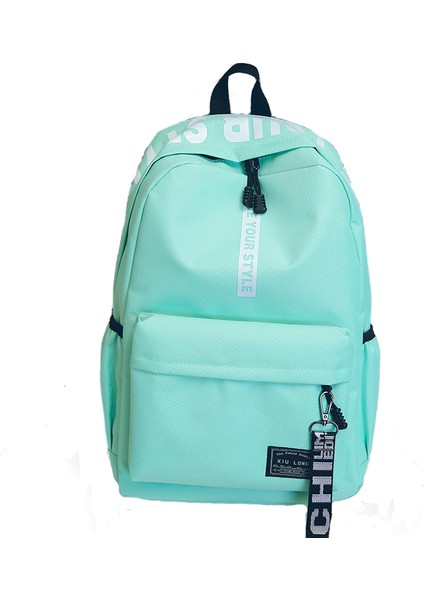 Kore Tarzı Kanvas Sırt Bilgisayar Sırt Seyahat Öğrenci Okul Çantası (Yurt Dışından)