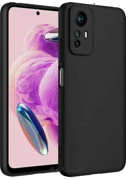 MTK Moveteck Xiaomi Redmi Note 12S Kılıf Soft Yumuşak Mat Slim Kaymaz Silikon Kapak + 9h Ekran Koruyucu Cam 2in1 Set