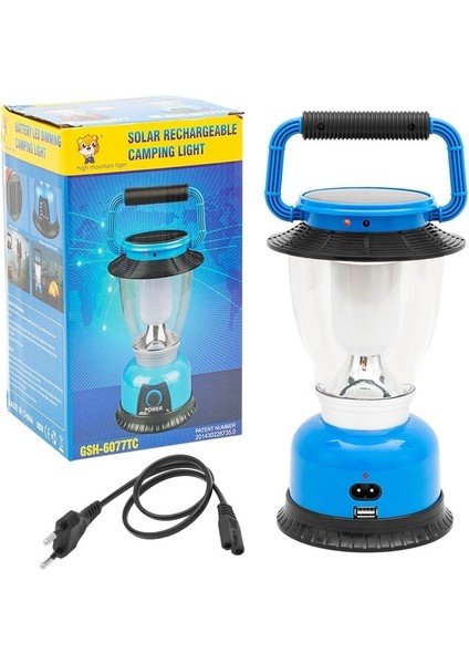 GSH-6077TC Şarj Edilebilir Ledli Kamp Lambası Var Profesyonel El Fenerleri Beyaz