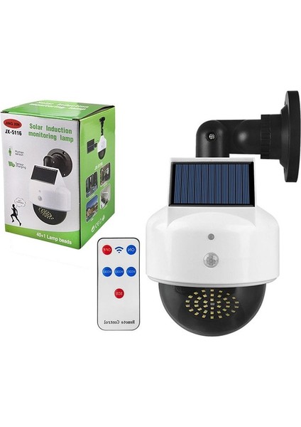 JX-5116 Kamera Görünümlü Solar Indiksiyon Lambası Var LED Profesyonel El Fenerleri Beyaz
