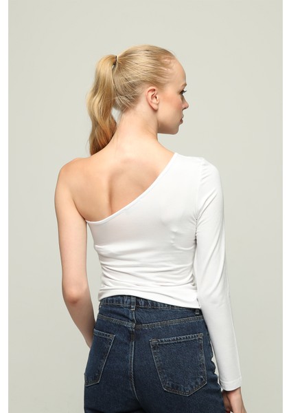 Kadın Tek Omuz Örme Bluz modelleri