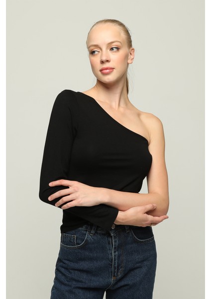 Kadın Tek Omuz Örme Bluz modelleri