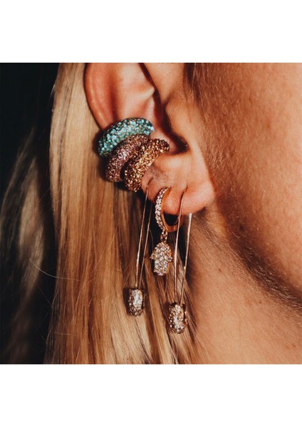 3 Adet Stil 23 Yeni Moda Kristal Metal Kulak Manşet Seti Kadınlar Için Boho Trendy Istiflenebilir Manşet Bildirimi Rhinestone Klip Küpe Earuffs Takı (Yurt Dışından) indirimleri