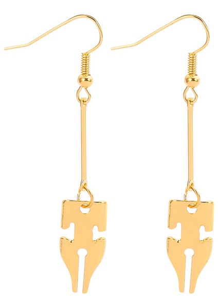 ES455 Anime Jojos Tuhaf Macera Kakyoin Noriaki Küpe Hiçbir Kulak Deliği Pierre Polnareff Splice Kalp Uzun Küpe Kadın Erkek Takı (Yurt Dışından)