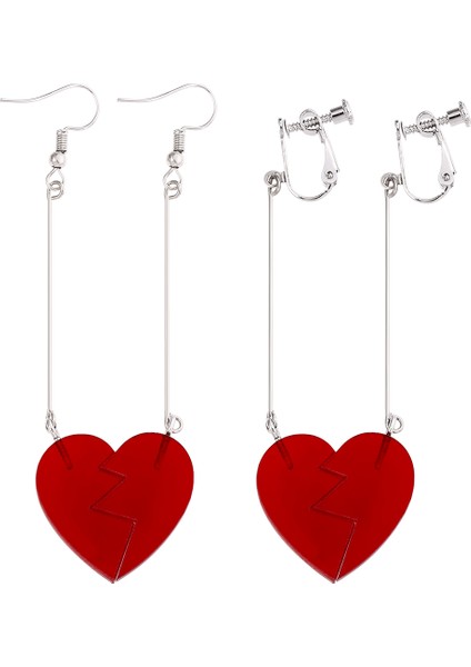 ES455 Anime Jojos Tuhaf Macera Kakyoin Noriaki Küpe Hiçbir Kulak Deliği Pierre Polnareff Splice Kalp Uzun Küpe Kadın Erkek Takı (Yurt Dışından) fiyatları